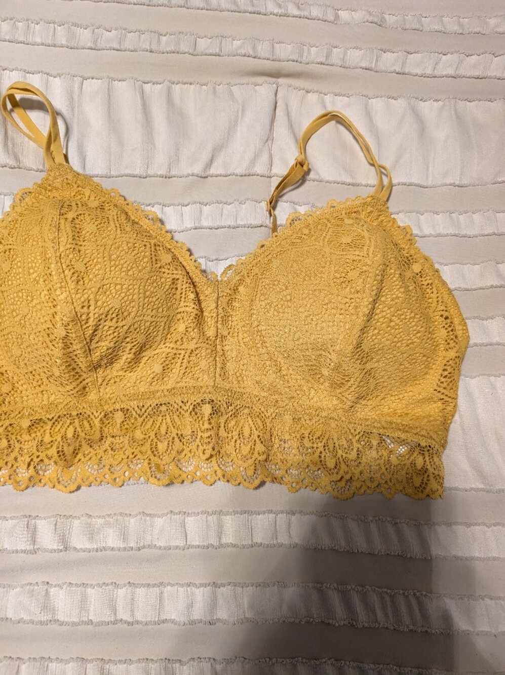 Maurices Yellow Lace Bralette